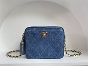 Fortok Chanel Pocket Camera Bag Mini Denim 15.5x12.5x5.5cm - 1