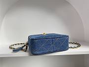 Fortok Chanel Pocket Camera Bag Mini Denim 15.5x12.5x5.5cm - 6