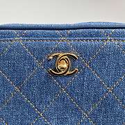 Fortok Chanel Pocket Camera Bag Mini Denim 15.5x12.5x5.5cm - 3