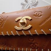 Fortok Chanel Vintage Resin Leather Chain Bag 25x6x14cm - 6