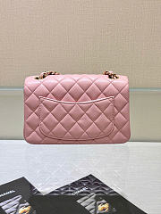 Fortok Chanel Mini Flap Bag Pink 20x13x9cm - 5