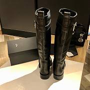 Fortok Saint Laurent High-heeled Knee-High Boots Black - 5