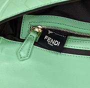 Fortok Fendi Baguette FF Logo Bag in Green 26x5x13cm - 2