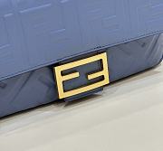 Fortok Fendi Baguette FF Logo Bag in Dark Blue 26x5x13cm - 3