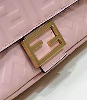 Fortok Fendi Baguette FF Logo Bag in Light Pink 26x5x13cm - 4