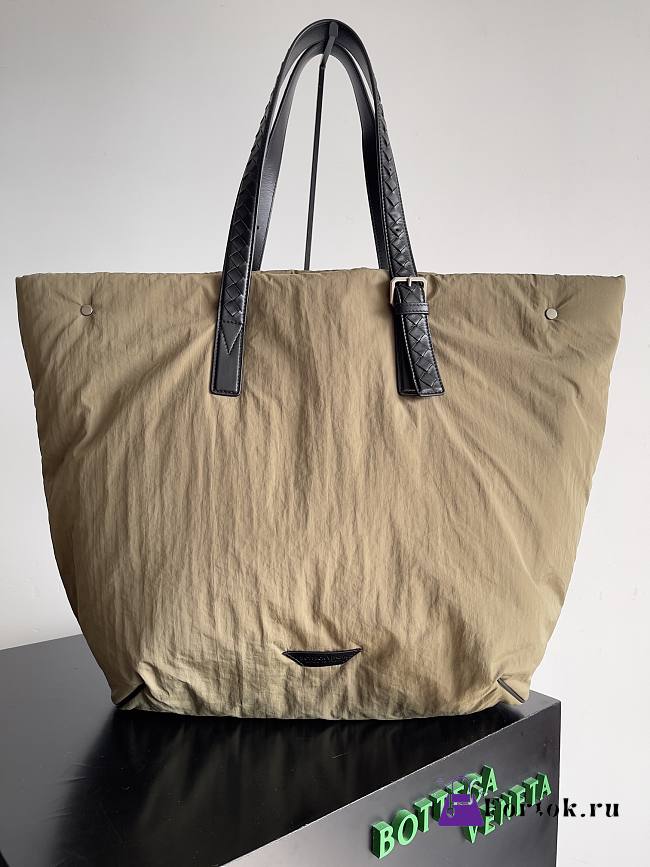 Fortok Bottega Veneta Crossroad Buckle Tote Bag Beige 776201 58x40x20cm - 1