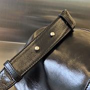 Fortok Bottega Veneta Leather Travel Bag Black 731192 49x22x21.5cm - 5