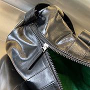 Fortok Bottega Veneta Leather Travel Bag Black 731192 49x22x21.5cm - 4