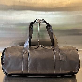 Fortok Bottega Veneta Leather Travel Bag Brown 731192 49x22x21.5cm