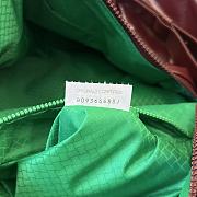 Fortok Bottega Veneta Leather Travel Bag Burgundy 731192 49x22x21.5cm - 3