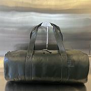 Fortok Bottega Veneta Leather Travel Bag Dark Green 731192 49x22x21.5cm - 1