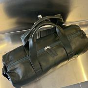 Fortok Bottega Veneta Leather Travel Bag Dark Green 731192 49x22x21.5cm - 3
