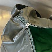 Fortok Bottega Veneta Leather Travel Bag Dark Green 731192 49x22x21.5cm - 2