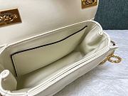 Fortok Valentino One Stud Nappa Bag With Chain White 19x14x11cm - 5
