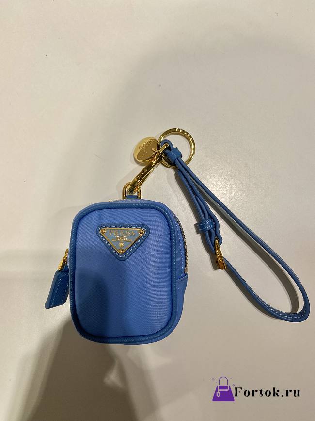 Fortok Prada Re-Edition Re-Nylon Mini Pouch Blue 1TT200 7.5x6x2.5cm - 1