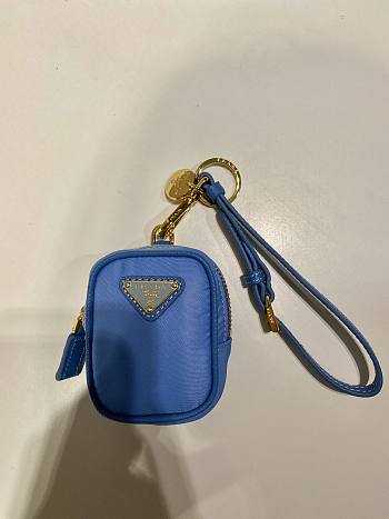 Fortok Prada Re-Edition Re-Nylon Mini Pouch Blue 1TT200 7.5x6x2.5cm