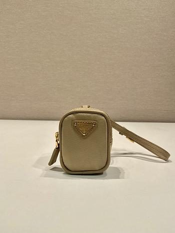 Fortok Prada Re-Edition Re-Nylon Mini Pouch Beige 1TT200 7.5x6x2.5cm