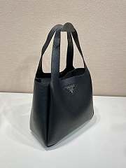 Fortok Prada Black Leather Tote Bag 1BG338 32x27x14cm - 6