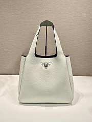 Fortok Prada White Leather Tote Bag 1BG338 32x27x14cm - 1