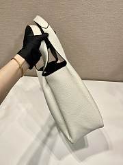 Fortok Prada White Leather Tote Bag 1BG338 32x27x14cm - 5