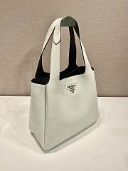 Fortok Prada White Leather Tote Bag 1BG338 32x27x14cm - 2