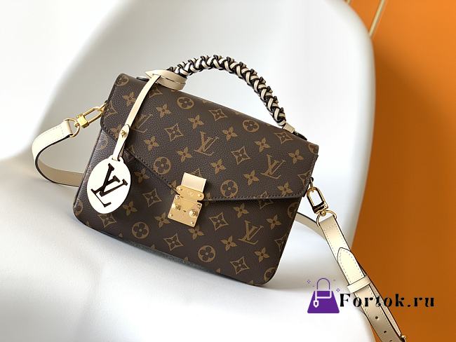 Fortok Louis Vuitton Pochette Métis Bag Brown & White M45152 25x19x7cm  - 1