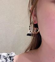 Fortok Chanel Metal Leather CC Earrings - 6