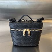 Fortok Bottega Veneta Woven Mini Cosmetic Bag Black 743551 18x12.5x8cm - 1