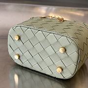 Fortok Bottega Veneta Woven Mini Cosmetic Bag Light Green 743551 18x12.5x8cm - 4