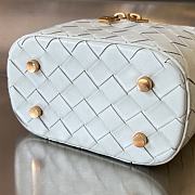 Fortok Bottega Veneta Woven Mini Cosmetic Bag White 743551 18x12.5x8cm - 4