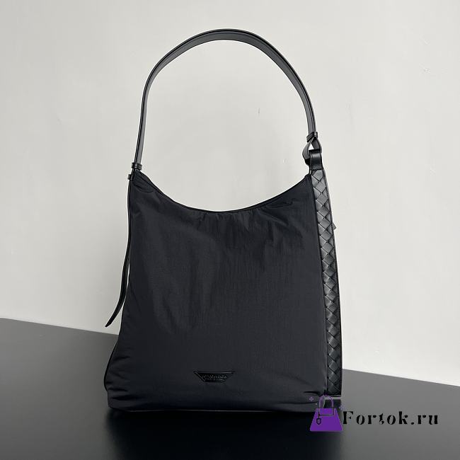 Fortok Bottega Veneta Large Crossroad Hobo Bag Black 776221 45x43x12cm - 1