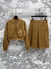 Fortok Miu Miu 24 Collar Jacket and Pleated Skirt Set  - 1