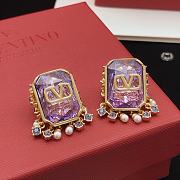 Fortok Valentino Square Purple Earrings VED0267 - 3