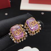 Fortok Valentino Square Purple Earrings VED0267 - 4