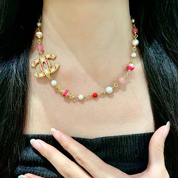 Fortok Chanel Pearl Double C Necklace 