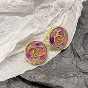 Fortok Chanel Double C Colorful Earrings - 5