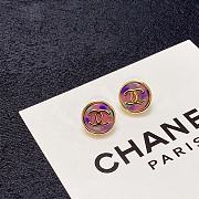 Fortok Chanel Double C Colorful Earrings - 3