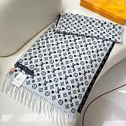 Fortok Louis Vuitton Monogram Scarf Black & White 45x200cm - 2