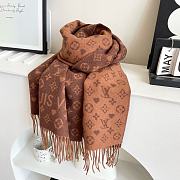 Fortok Louis Vuitton Monogram Scarf Brown 45x200cm - 5