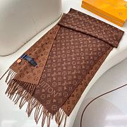 Fortok Louis Vuitton Monogram Scarf Brown 45x200cm - 2