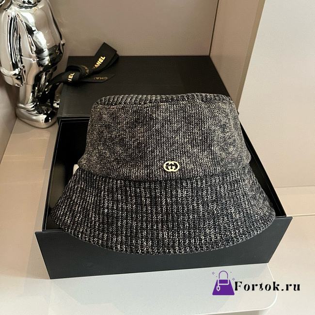 Fortok Gucci Striped Bucket Hat Grey - 1