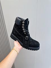 Fortok Louis Vuitton x Timberland Old Flower Ankle Boots Black - 5