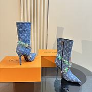 Fortok Louis Vuitton Boots Blue Denim - 4