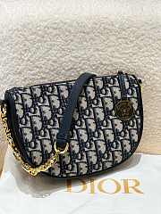 Fortok Dior Callisto Hobo Bag Blue & Beige 29x4x14cm  - 1