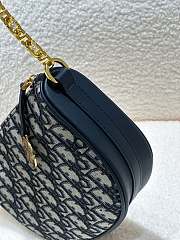 Fortok Dior Callisto Hobo Bag Blue & Beige 29x4x14cm  - 6