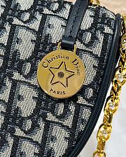 Fortok Dior Callisto Hobo Bag Blue & Beige 29x4x14cm  - 4