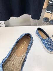 Fortok Celine Triomphe Stamped Denim Espadrilles Navy - 3