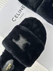 Fortok Celine Fur Slippers Black - 2