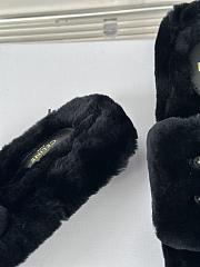 Fortok Celine Fur Slippers Black - 4