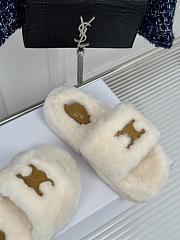 Fortok Celine Fur Slippers White - 5